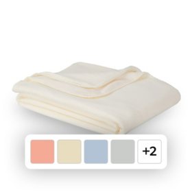 Member's Mark Reversible Cozy Gauze Plush Throw,  60" x 70"