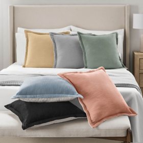 Member's Mark 2-Pack  Reversible Cotton Slub Pillows