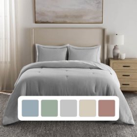 Member's Mark 3-Piece Solid Cotton Gauze Comforter Set, Assorted Sizes and Colors