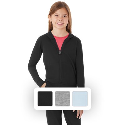 Member's Mark Girls Favorite Soft Zip Up Jacket Black L 10/12:- Black, L 10/12