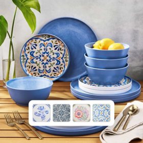 Member's Mark 12-Piece Bamboo Melamine Dinnerware Set