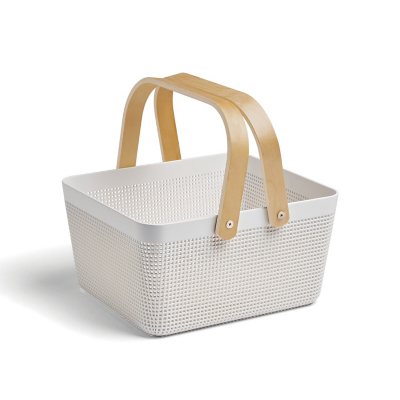 Member's Mark Basket with Wood Handles, Set of 2