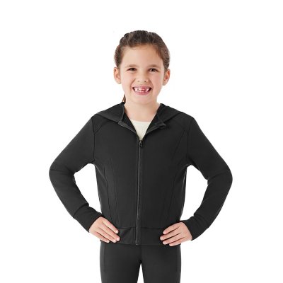 Member's Mark Girls Active Jacket Black L 10/12:- Black, L 10/12