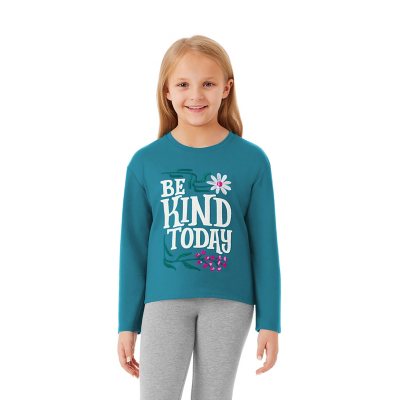 MEMBER'S MARK LONG SLEEVE TEE Turquoise XS 4/5:- Turquoise, XS 4/5
