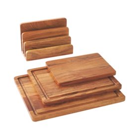 Member's Mark 4-Piece Acacia Wood Cutting Board Set		