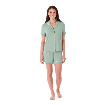 Member's Mark Short Sleeve And Short Notch Pajama Set Green M:- Green, M