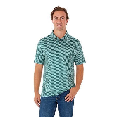 Member's Mark Pattern Polo Green 3XL:- Green, 3XL