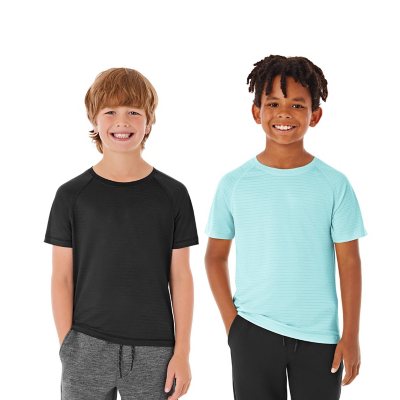 Member's Mark Boys 2Pk Active Top Black/Tqr S 6/7:- Black/Turquoise - Online Only, S 6/7