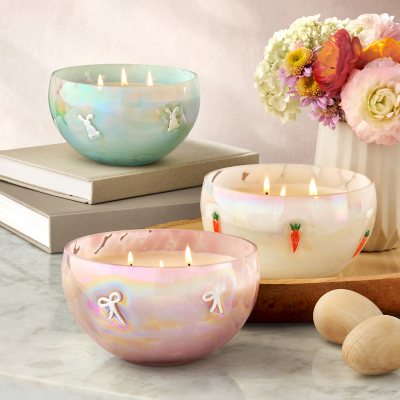 Member's Mark 3-Wick Novelty Icon Glass Candle, 20 oz.:- Enchanted Garden