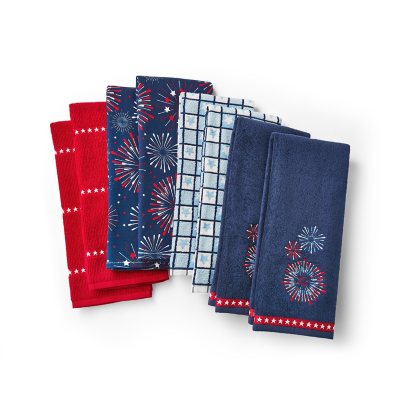 Member's Mark 8-Piece Kitchen Towel Set, Americana - Firework:- Firework