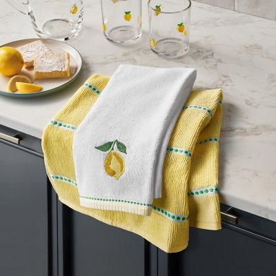 Member's Mark Fruit Capsules Kitchen Towel Set, 8-Pack: Lemon:- Lemon