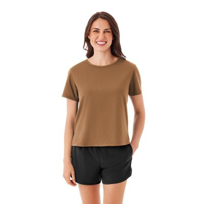 MEMBER'S MARK ACTIVE TEE - BROWN S:- S, Brown