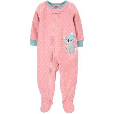 Carter s Girl Fleece Footie PJs Sam s Club