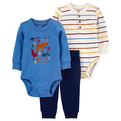 Carter's Baby Boy 3-Piece Bodysuit Pant Outfit Set