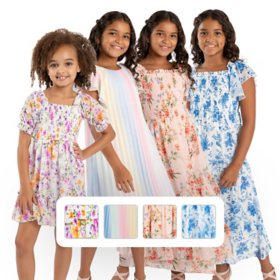 Rare Editions Girls Short Chiffon Dress