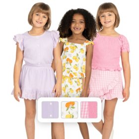Rare Editions Toddler Girls 2 Piece Woven Short Set