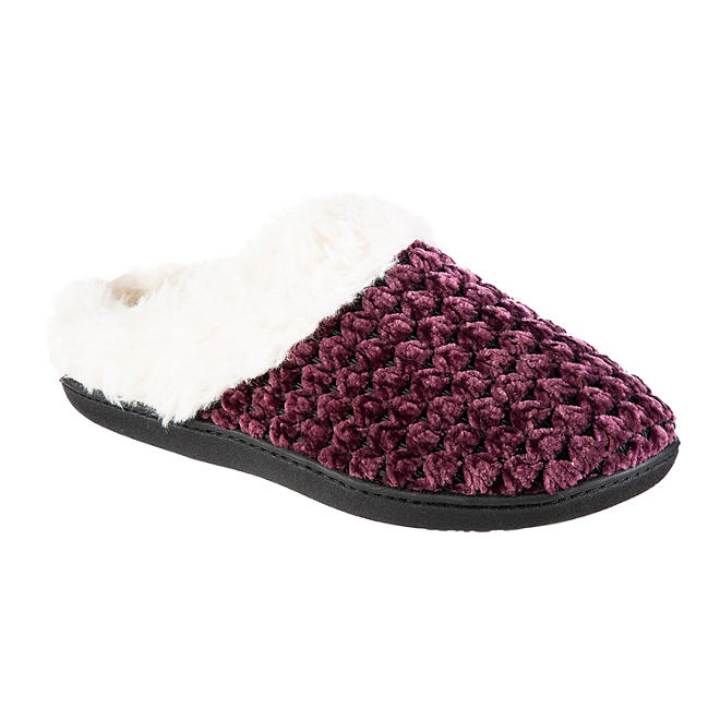 samsclub.com | Ladies Isotoner Memory Foam Chenille Hoodback Comfort Slippers