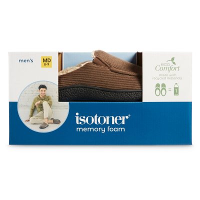 Isotoner men's slippers hot sale memory foam