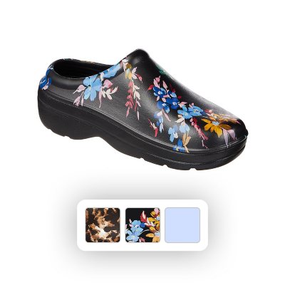 Totes Women's Clog - BLACK COLORFUL FLORAL 10:- 10, Floral