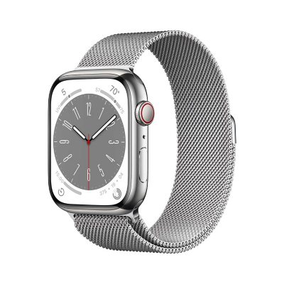 Apple Watch Series 8 GPS + Cellular 45mm Stainless Steel Case with Milanese  Loop (Choose Color)