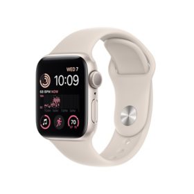 Apple Watch SE (2nd Generation) GPS 40mm Aluminum Case with Sport Band (Choose Color and Band Size)