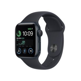 Apple Watch SE, 2nd Generation GPS 40mm Aluminum Case with Sport Band, Choose Color and Band Size