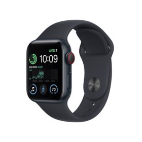Apple Watch SE, 2nd Generation GPS + Cellular 40mm Aluminum Case with Sport Band, Choose Color and Band Size