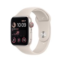 Apple Watch SE GPS + Cellular 44mm Aluminum Case with Sport Band (Choose Color and Band Size)