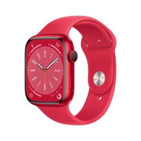 Apple Watch Series 8 GPS 45mm Aluminum Case with Sport Band (Choose Color and Band Size)