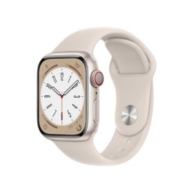 Apple Watch Series 8 GPS + Cellular 41mm Aluminum Case with Sport Band, Choose Color and Band Size