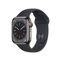 Apple Watch Series 8 GPS + Cellular 41mm Stainless Steel Case with Sport Band (Choose Color and Band Size)