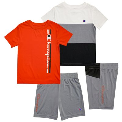 champion color block shorts