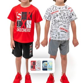 Skechers Toddler Boys 4 Pack Tees & Shorts