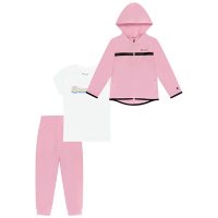 Champion Toddler Girls' Active Hoodie, Joggers and T-Shirt Set
