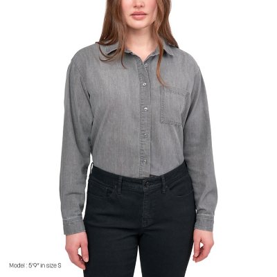 売れ筋商品|||マルコポーロ デニム シャツ レディース トップス Button-down blouse - white マルコポーロ デニム シャツ レディース トップス WOVEN BLOUSE