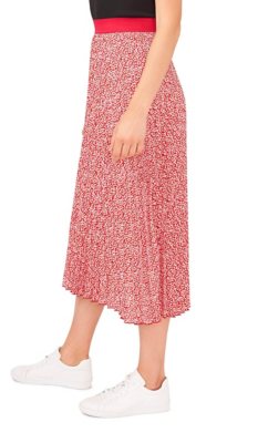 vince star dot draped skirt