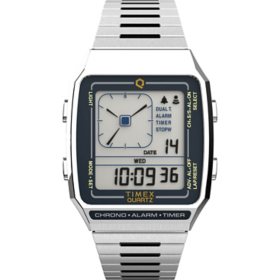 Q Timex Reissue Digital LCA 32.5mm Stainless Steel Bracelet Watch