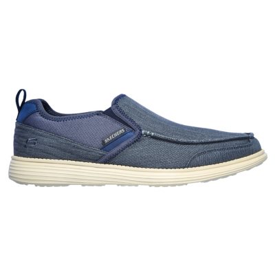 skechers men's canvas status delton loafer