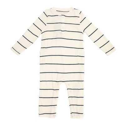 Angel Dear 2 Way Zipper Romper Blue/Ivory 12-18M:- Blue/Ivory, 12-18M