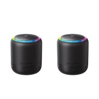 Soundcore Mini 3 Pro Portable Bluetooth Speaker | 2-Pack | Black | 15H Playtime | IPX7 Waterproof