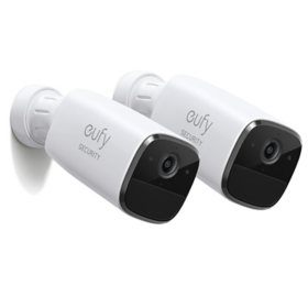 eufyCam Solo Pro 2K Wireless Outdoor Surveillance Camera (2 Pack), IP65, AI Detection, No Monthly Fee