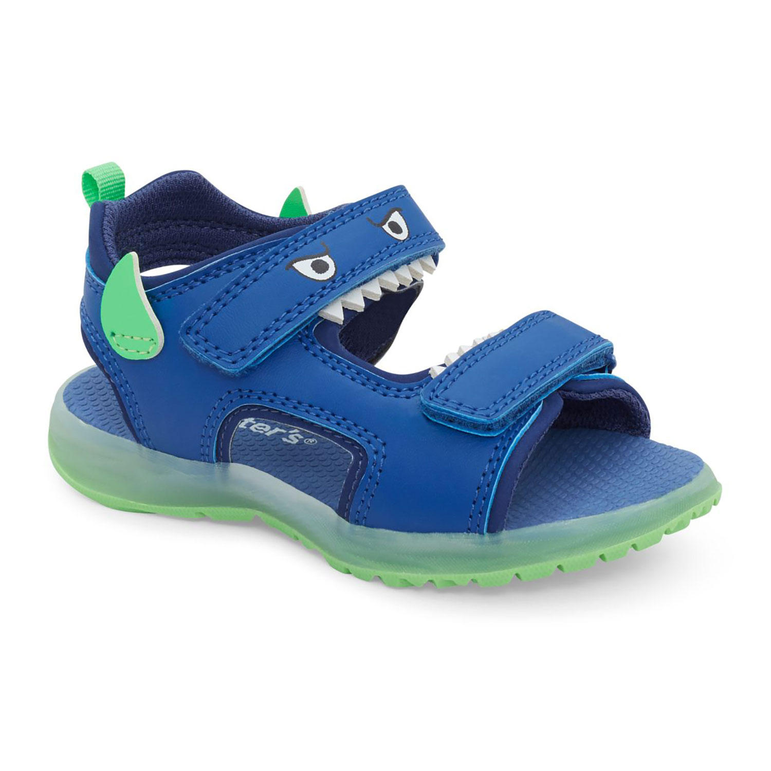 Carter's Boy's Light Up Sandals (Blue Monster)