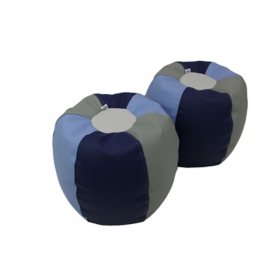 SoftScape Bean Bag Puffs, 2-Pack (Assorted Colors)