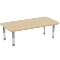 24" x 48" Rectangle T-Mold Adjustable Activity Table with Floor Legs - Maple/Maple