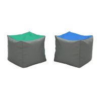 SoftScape Square Bean Bag Pouf, 2-Pack (Assorted Colors)