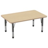 30" x 48" Rectangle T-Mold Adjustable Activity Table with Chunky Legs, Assorted Colors
