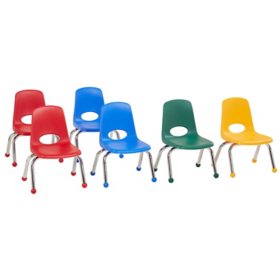 10" Stack Chair with Ball Glides, 6-Piece