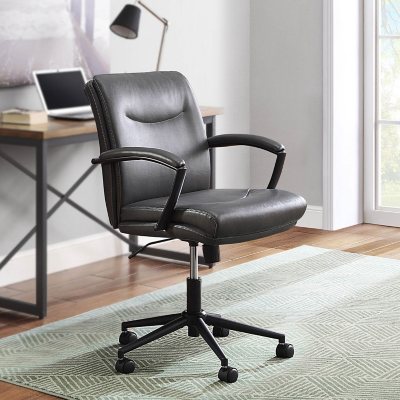 Serta Modern Task Chair, 225 lbs, Faux Leather Upholstery ...