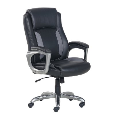 Serta Memory Foam Manager's Office Chair, Black/Gray