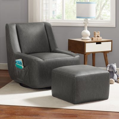 Faux Leather Footrest Furniture, Bean Bag Chair Ottoman